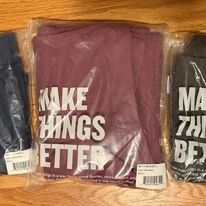 American Giant Women's French Terry slit Shorts bundle of 3 pairs. NIB. Large